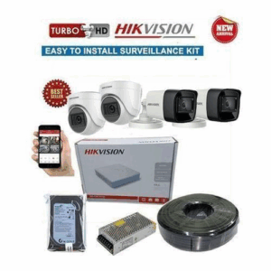 HikVision 4 Channel Smart Hybrid CCTV Kit 1080p