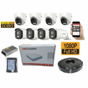 HikVision 8pcs Smart Hybrid CCTV Kit 1080p