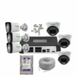Tiandy 2MP IP CCTV Kit with Audio 6pcs kit