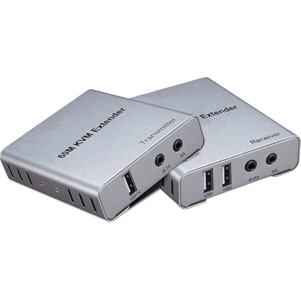 60M KVM HDMI Extender over Ethernet Cat 6 with Sound and USB