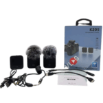K205 Wireless Dual Microphone for Phones and DSLR Cameras